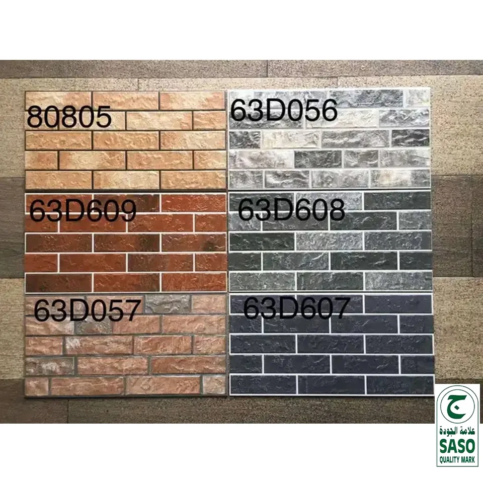 GUCI exterior wall brick design ceramic porcelain tile antique fresh color outdoor wall tile