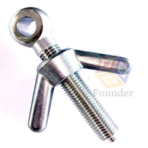 2024 swivel m10 eye bolt wing with double washer and nut for cable railing fitting