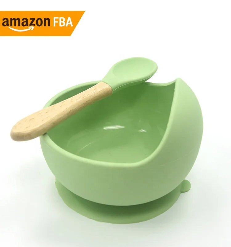2022 NEW AMAZON PRODUCT Baby Feeding Suction Silicone Bowl Set with Silicone Spoon