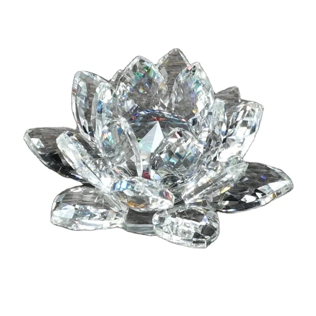 Honor of crystal New gifts Artificial K9 Glass Crystal Lotus Flower/Crystal Lotus Wedding Gifts /Glass Lotus