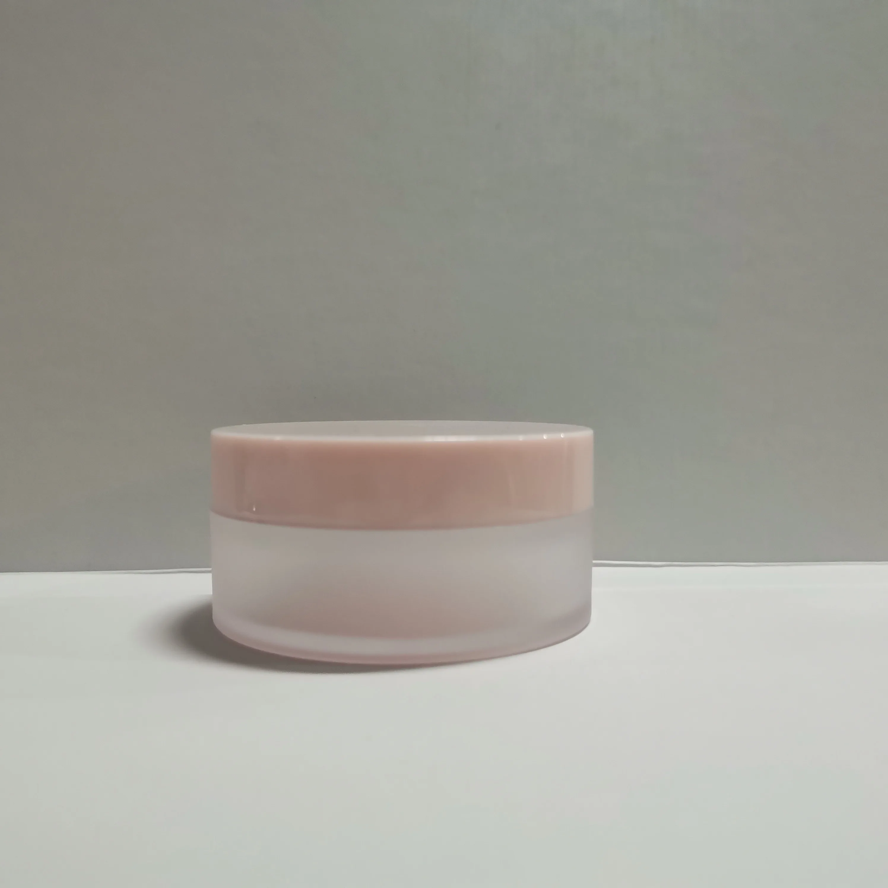 Hot sale  plastic recycled  PCR matte frosted 10 ml Cosmetic Packaging rose gold lid Plastic Face Cream Empty Jar