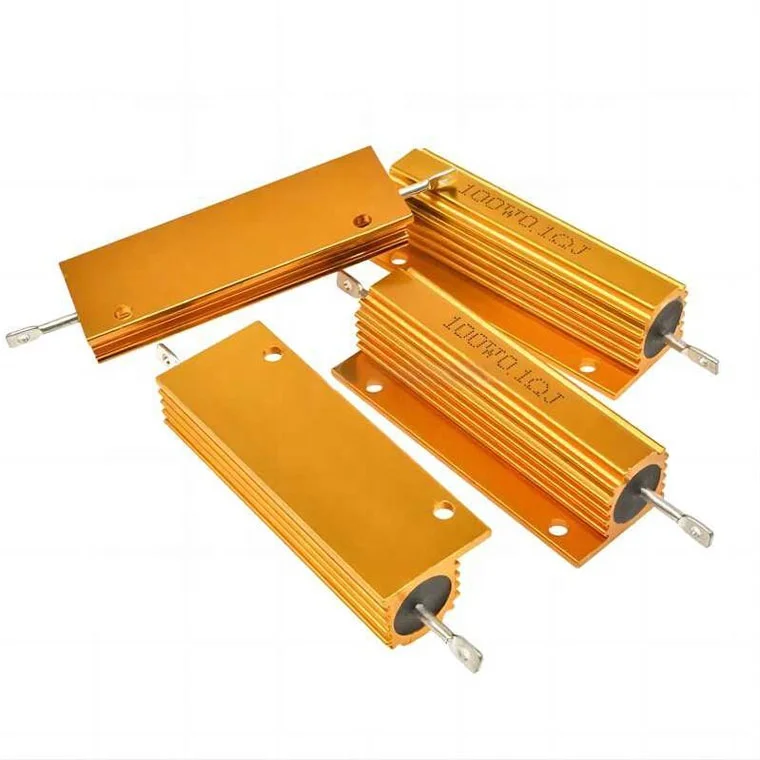RX24-300W 1R-2K Dynamic Gold Aluminium Braking Resistor Aluminum Braking Resistor Gold Aluminum Housed Resistors