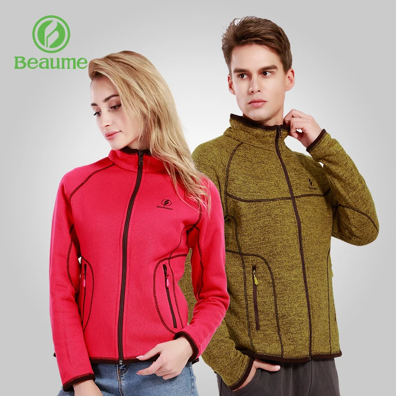 Модная флисовая куртка Beaume вязаный теплый флисовый уличный кардиган baomei для мужчин и женщин с воротником-стойкой на осень зиму