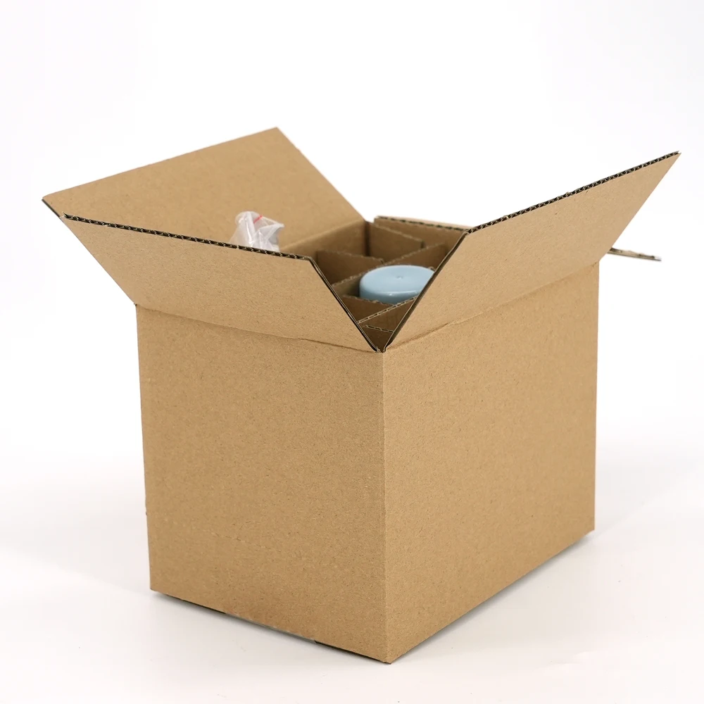 Factory Supply Foldable Corrugated Carton Strong Transport Shipping Boxes Craft Cardboard