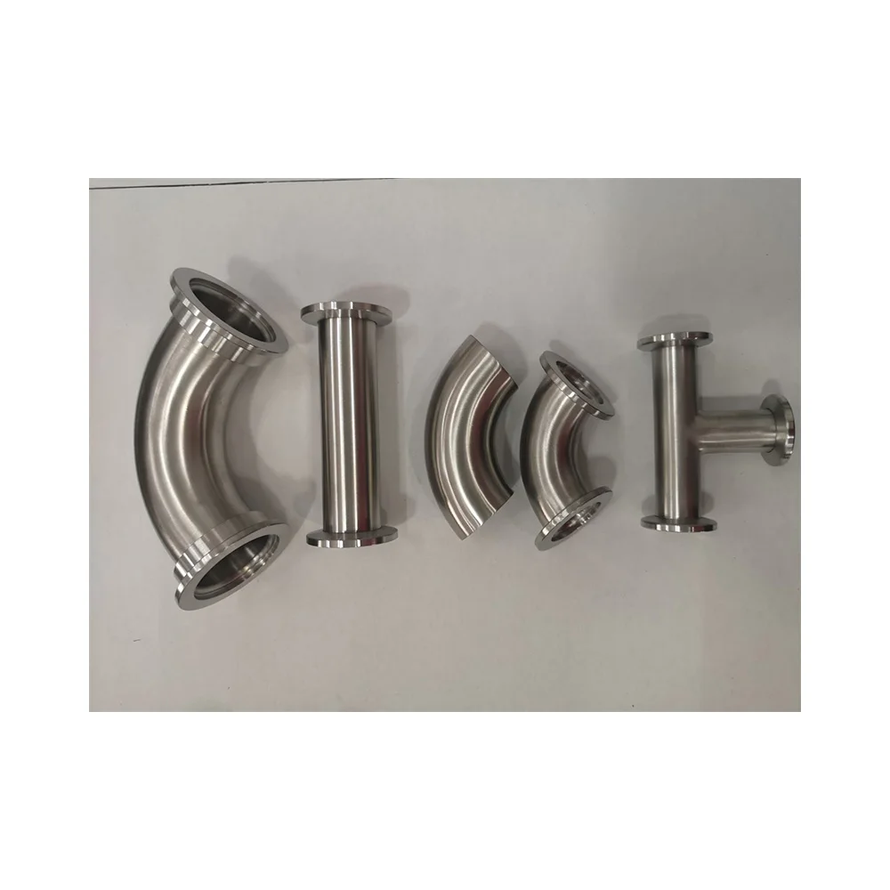 2021 Kf Unequal Tee KF16~KF50 CNC Polish SUS316L Stainless Steel Vacuum Tee