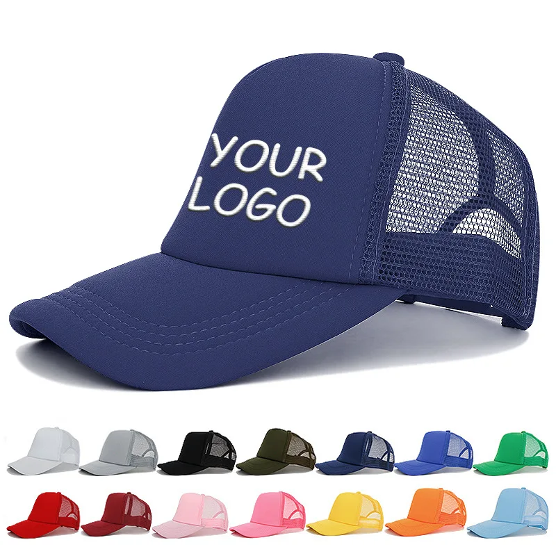 Hot Sale Summer Sports Cap Trucker Cap With Custom Logo Embroidery 5 Panel Travel Sports Baseball Mesh Caps