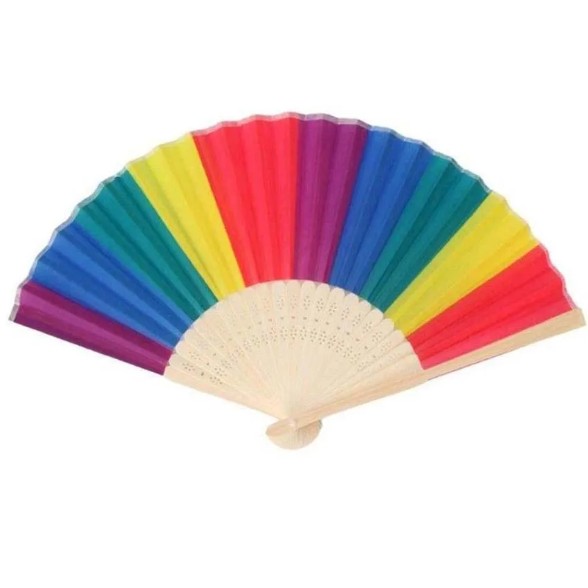 
bamboo folding hand held souvenir fan for favor 