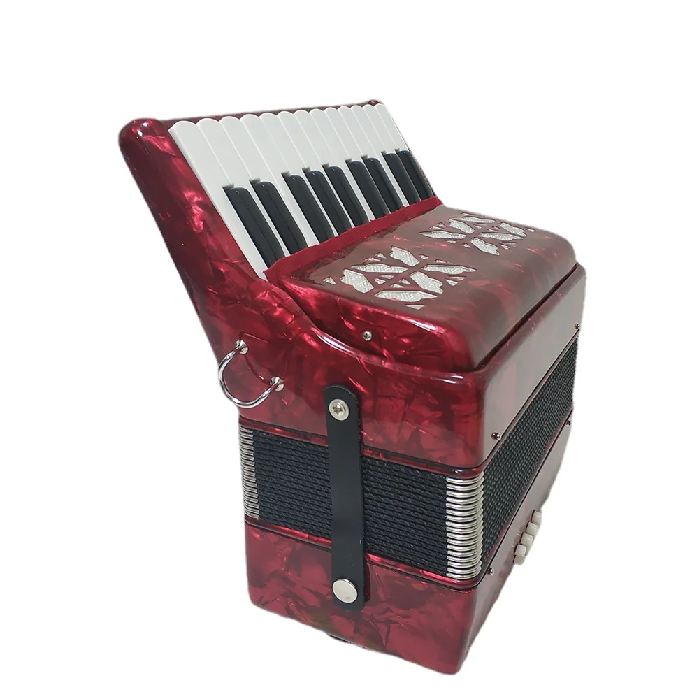 Professional Performance Test Celluloid 22 Keys 8 Bass Accordion Student Teaching Accompaniment Practice Accordion