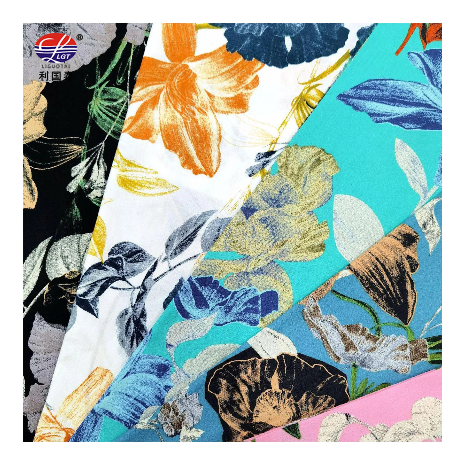 Hot sale 2021 New Hawaiian tropical leaves 100% cotton print fabric cotton poplin for shirt