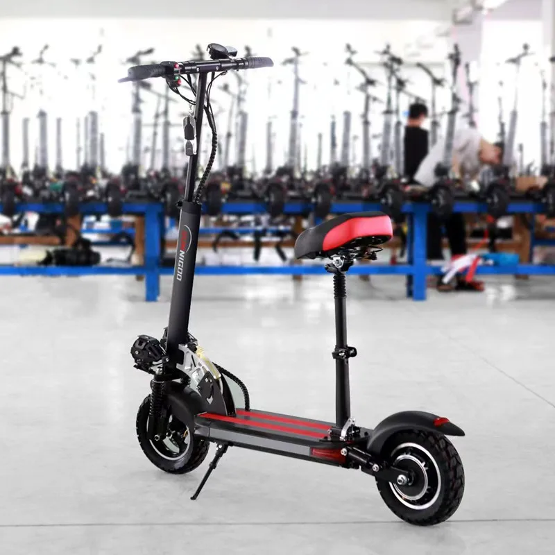 48V 12.5AH acceleration motor foldable 1200W electric scooter with 10-inch off-road wide tire