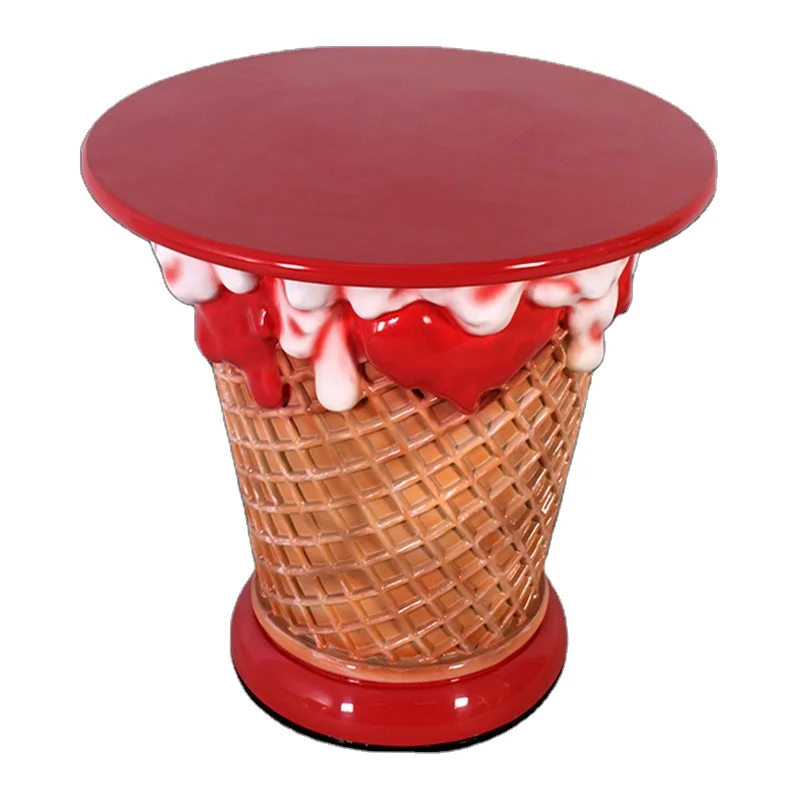 Уличная мебель на заказ, красочный водонепроницаемый стол для мороженого и стулья для декора кафе