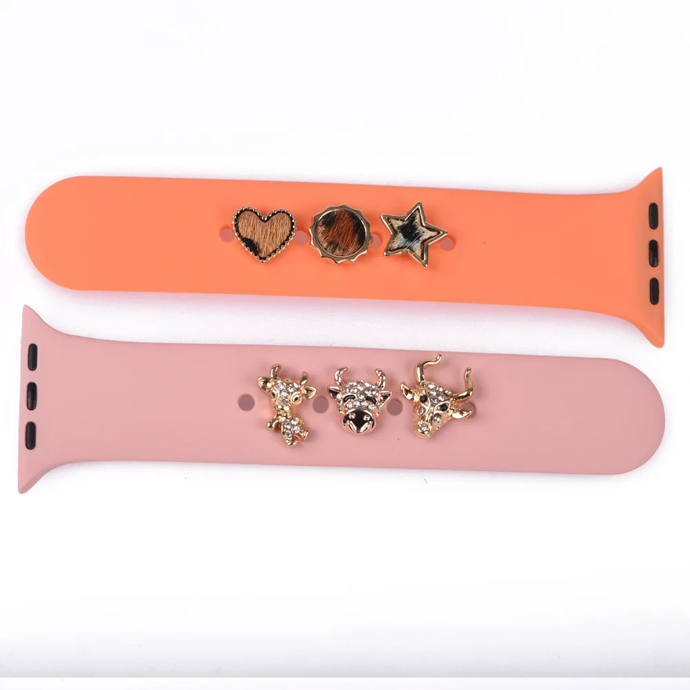 2025 New Soft Rubber Silicone Watch Bands charms For  Sports Band Replacement Wristband Strap Watch Bands charms