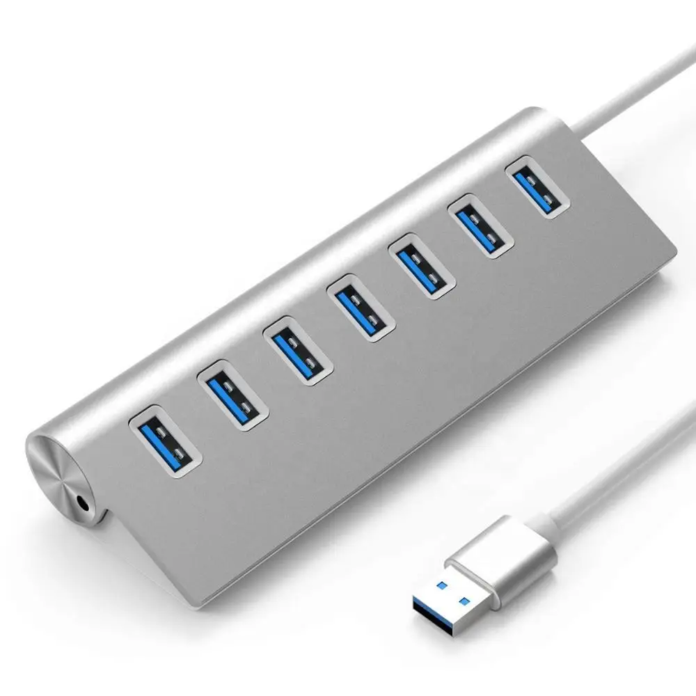 Jasoz 7 Ports USB HUB Type C USB Splitter HUB Data USB 3.0 2.0 Hub Aluminum Promotion For Desktop PC Laptop