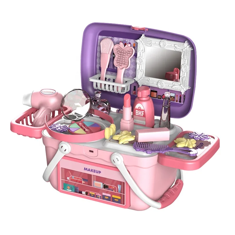 Children Toy Girl Cosmetics Box 2 In 1 Dressing Makeup Toys Set