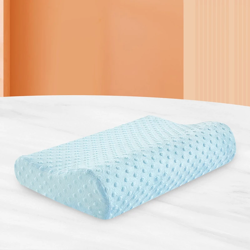 Custom Fabric Cover Cheap Orthopedic Home Hotel Ergonomic Side Sleeper Memory Foam Neck Pillows