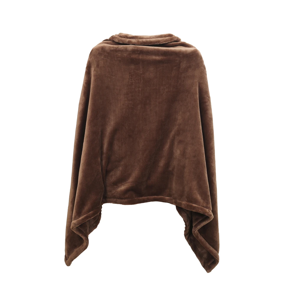Wearable Cute Home Office Travel custom electric heated blanket hoodie wearable usb heated shawl