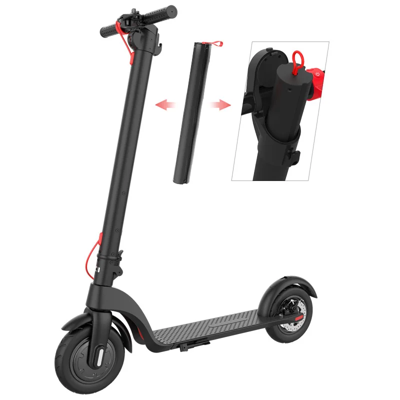 Best HX X7 Foldable Electric Kick Scooter LCD display 10 inch 350W electric mart two-wheel skateboard scooter for adults folding