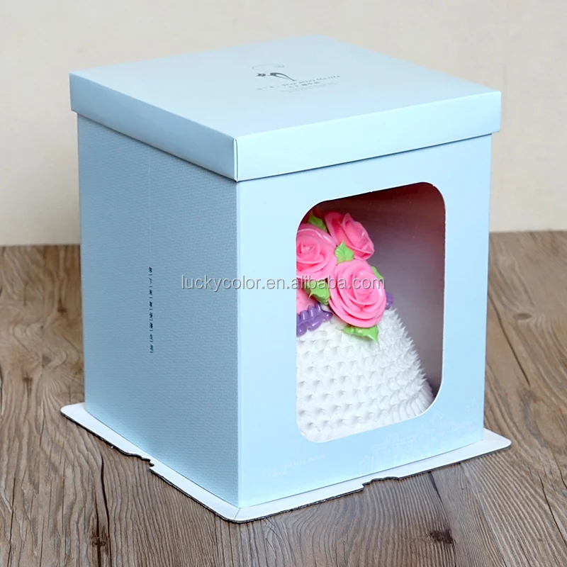 Luxury Custom Mini Wedding Transparent Bento Tall Cup Clear Cake Boards And Boxes Slice Packaging Box Custom With  Lid Window