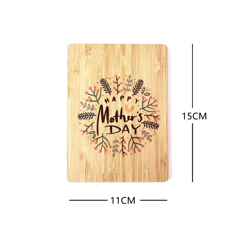 Happy Mothers Day wood anniversary greetings cards Mother Day Gift