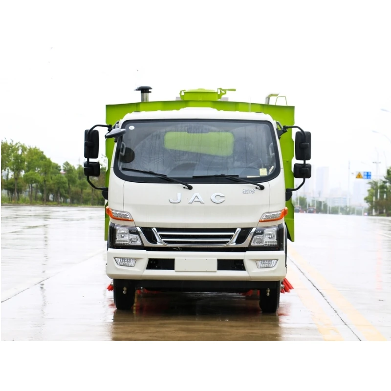 Light cleaning and sweeping vehicle with 2 central sweeping plates JAC 9 cubic meter cleaning and sweeping vehicle