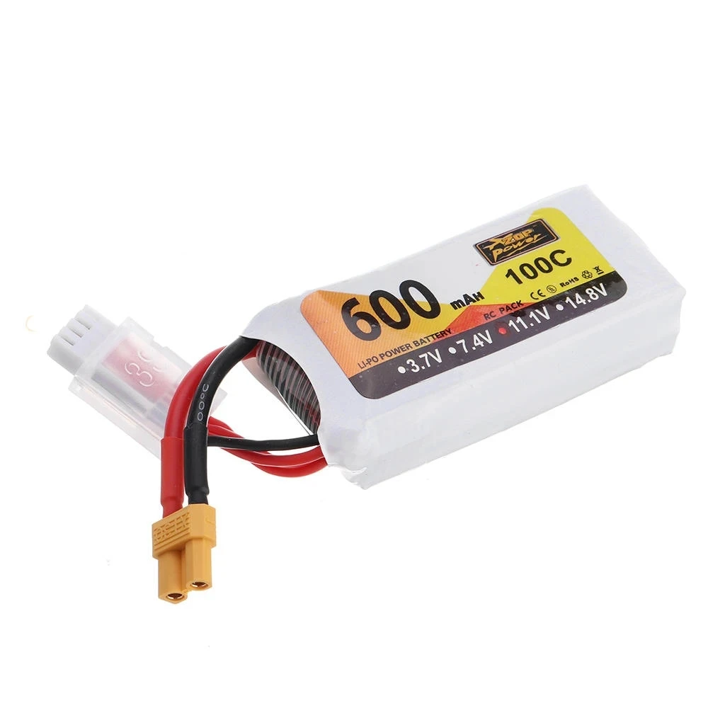 ZOP Power 2S 3S 4S  600mAh 30C 100C 3S Lipo Battery XT30 Plug for Eachine Lizard95 FPV Racer
