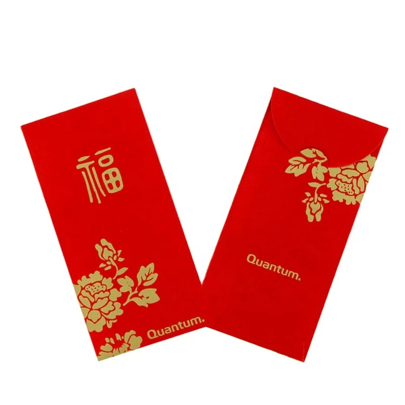 
chinese new year high quality luxury packet foil hotstamping lucky paper money red packets 