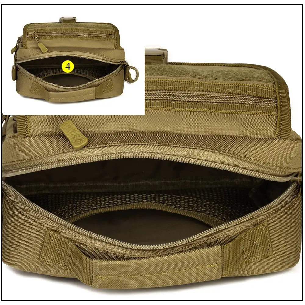 Waterproof Tactical small hand bag Sling Shoulder messenger bag Multi-use Molle High Capacity Waist Bag
