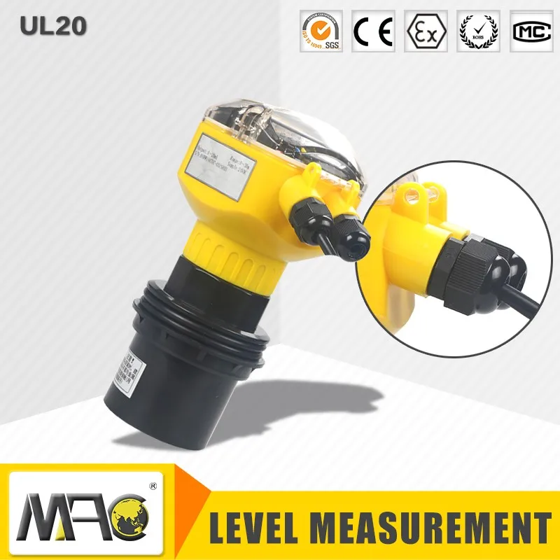 Цифровой ультразвуковой измеритель уровня топлива и воды Macsensor с ЖК-дисплеем