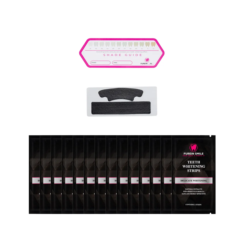 2024 Customizable Private Logo Home Teeth Whitening Kit 7-Days 28 Tooth Whitening Strip 6 Peroxide Oral Hygiene Teeth Whitening