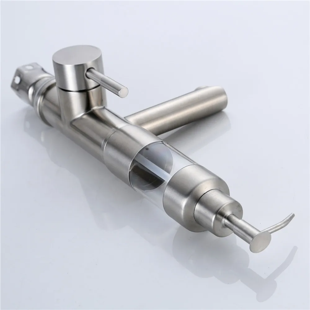 
Water tap Super practical hand sanitizer bottle faucet in one stainless steel wire drawing basin faucet 