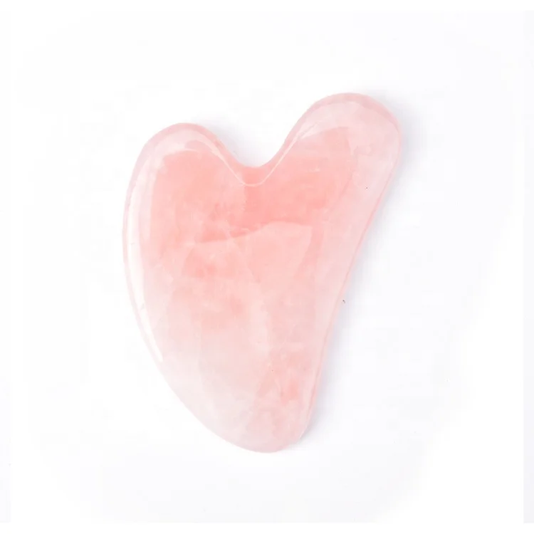 Hanhe Wholesale Face Massage Roller Guasha Set Custom Logo Natural Stone Facial Massager Rose Quartz Jade Roller and Gua Sha Set