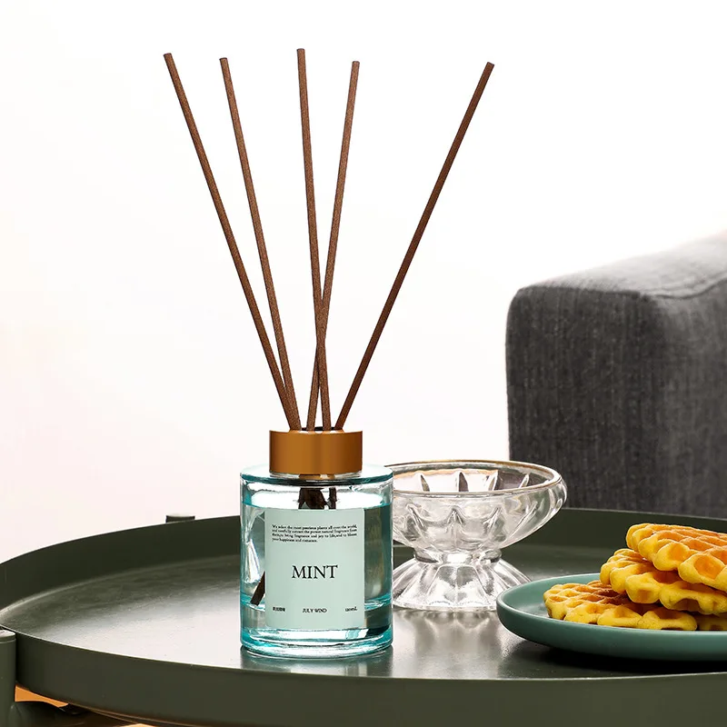 Luxury Round Fire-Free Aromatherapy Reed Indoor Perfume Diffuser In-Room Fragrance Air Fresh 120ml Reed Diffusing