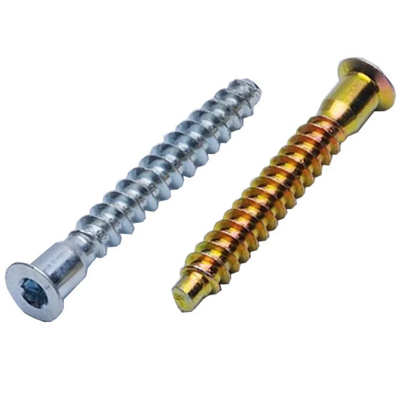 Steel 7*50 hexagonal confirmat screw 5 * 50 button head furniture confirmat screw