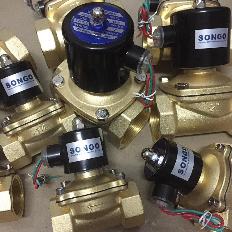  Электрический 12V 24V BSP NPT нормально закрытый открытый 2 Way диафрагма с твёрдым анодированным покрытием магнитное управление латунный газовый Воздух Вода электромагнитный