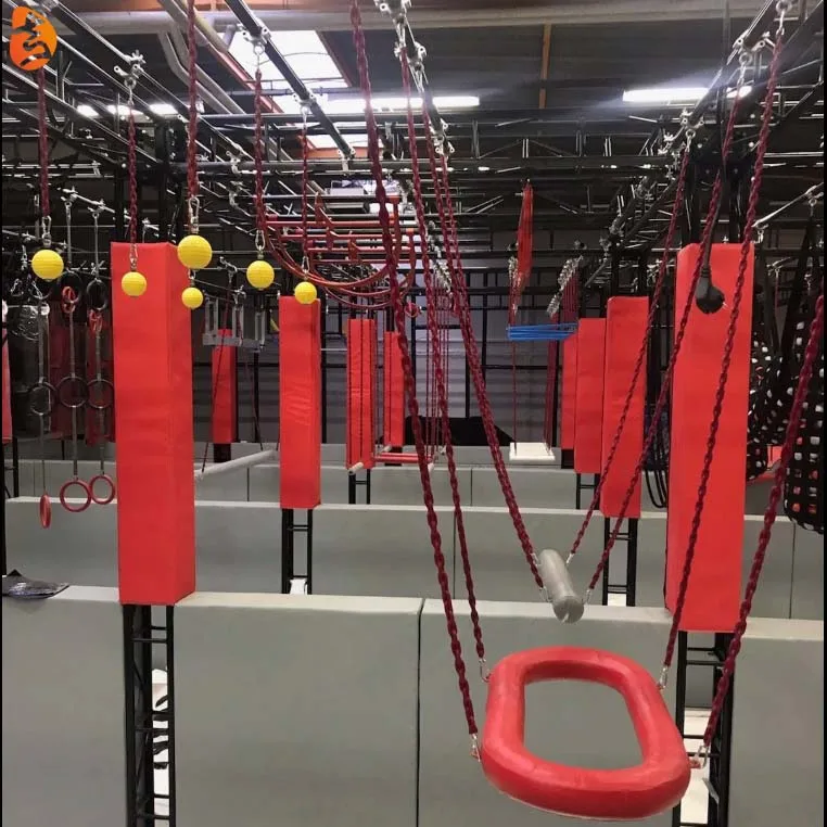 Professional custom popular   ninja warriors obstacle ninja course Indoor Trampoline Park equipment for adults