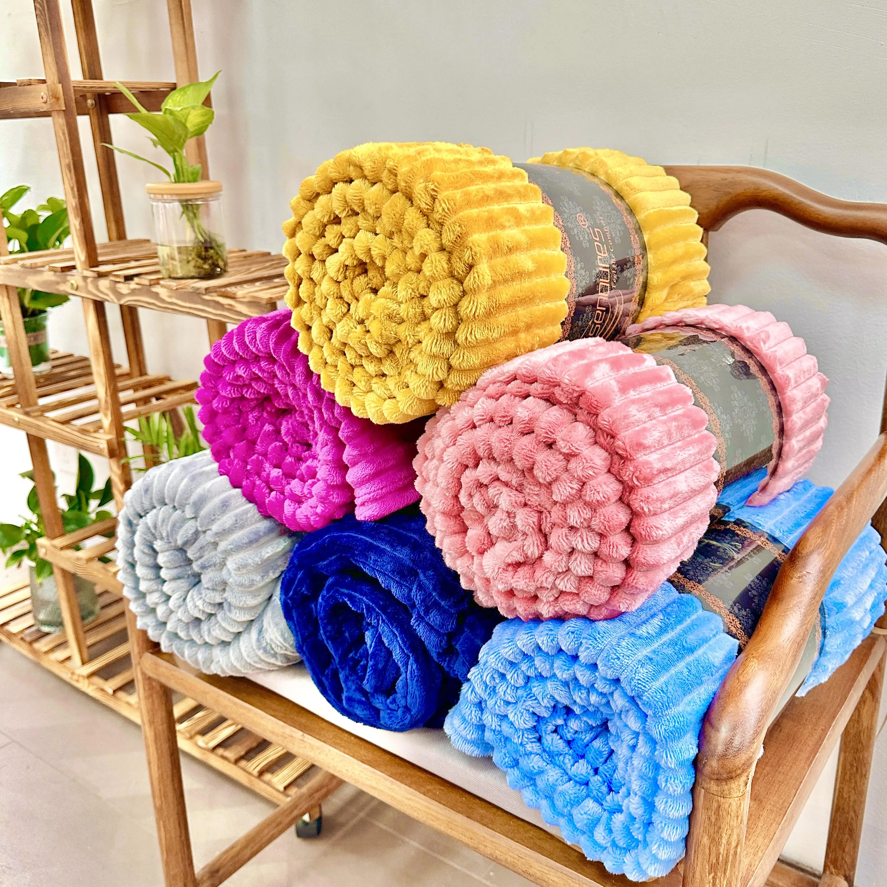 Wholesale Warm Winter King Size Custom Throw Coral Eco-Friendly Flannel Soft Winter Blankets