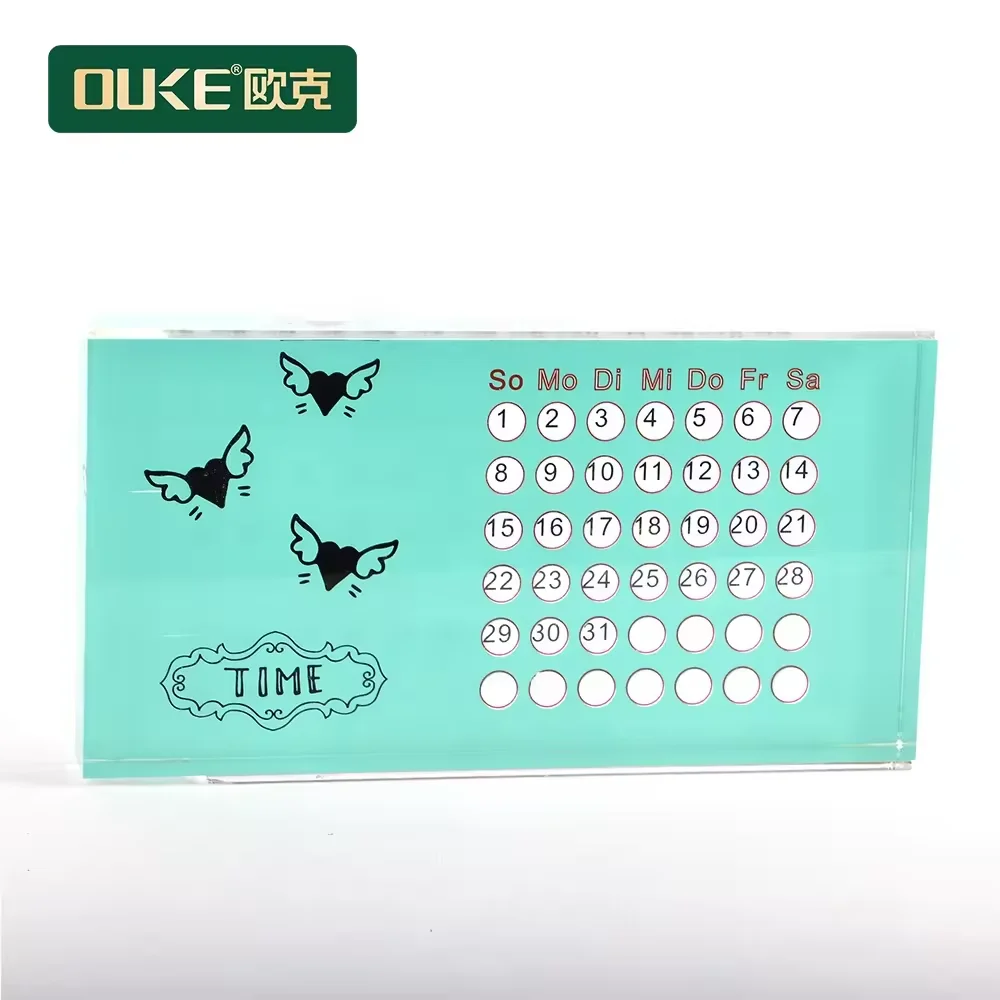 Custom Size Acrylic calendar clear acrylic weekly monthly calendar board for home office school