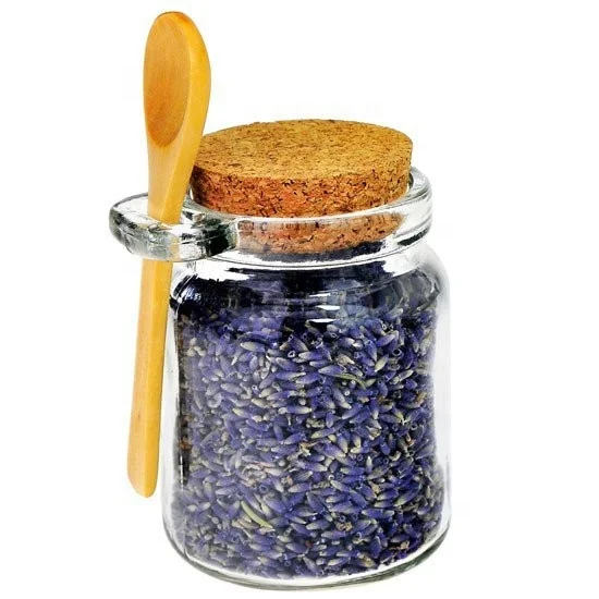 Wholesale Glass jar with wooden lid and spoon