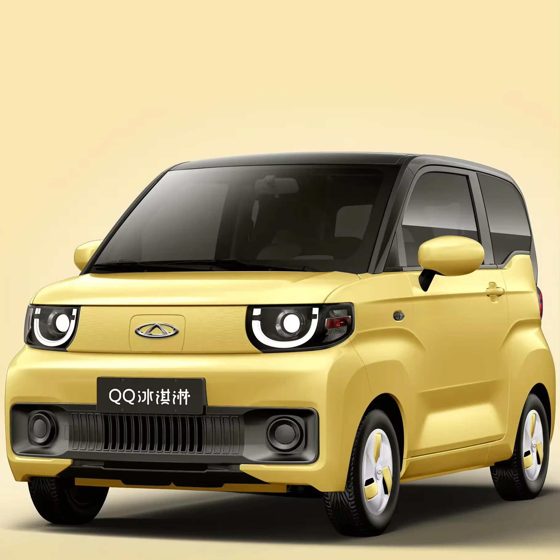 2024 lowest price chery qq Ice Cream charge 4 wheel 4 seater electric mini ev car for adults