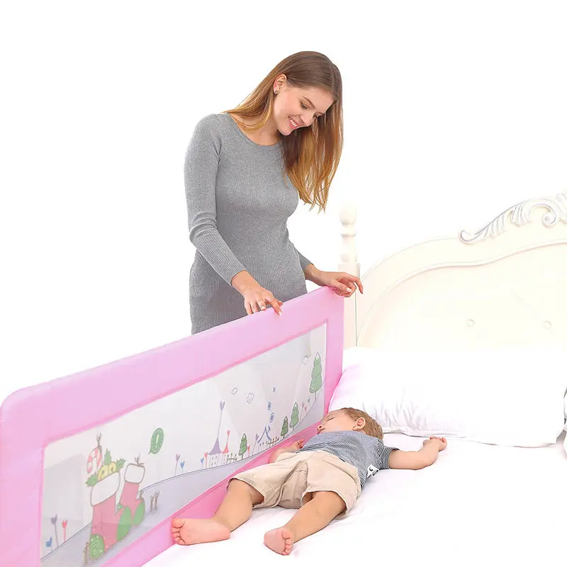 
Factory Price Children Adjustable Bed Barrier Baby Bed Fence Foldable Security Crib Guardrail 
