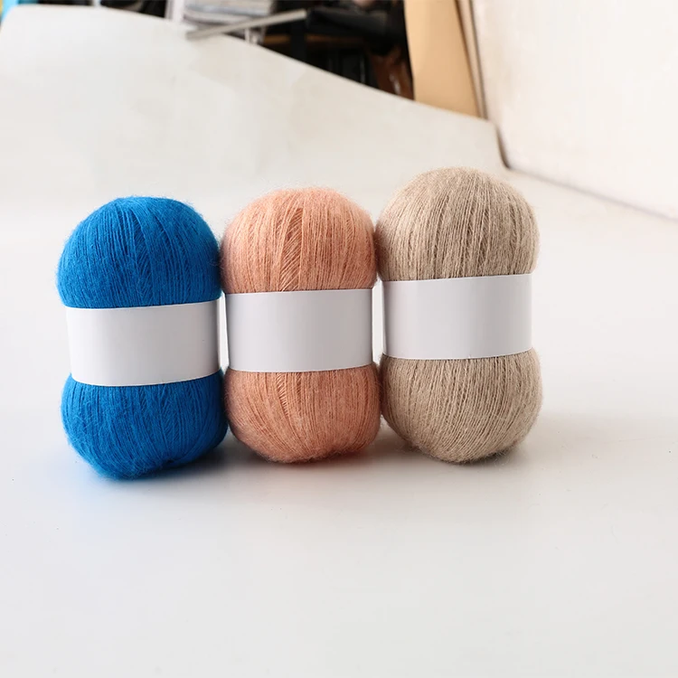 
mohair yarn crochet Skin-friendly baby wool yarn for knitting sweater shawl 