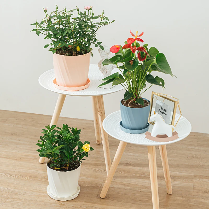 RUIPU (YD--L) Flower Pots For Plants Gardening Plastic Pots Nordic Simplicity Spiral Indoor Nursery Plant Pot Garden Planter