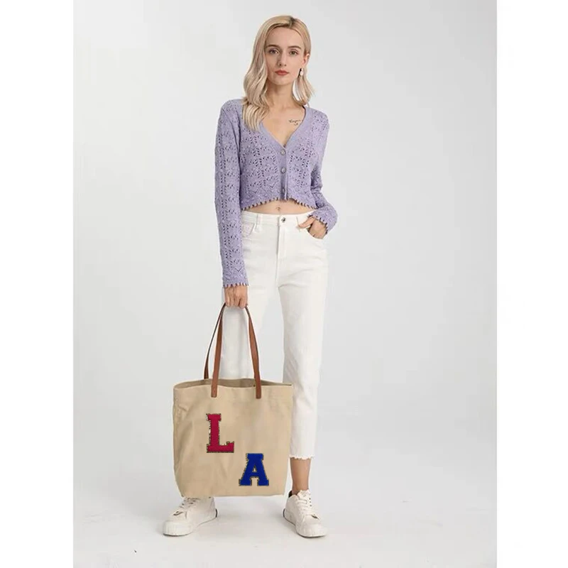 Custom Wholesale patch embroidery letter DIY iron on hoodie Rainbow color chenille patches.chenile letters