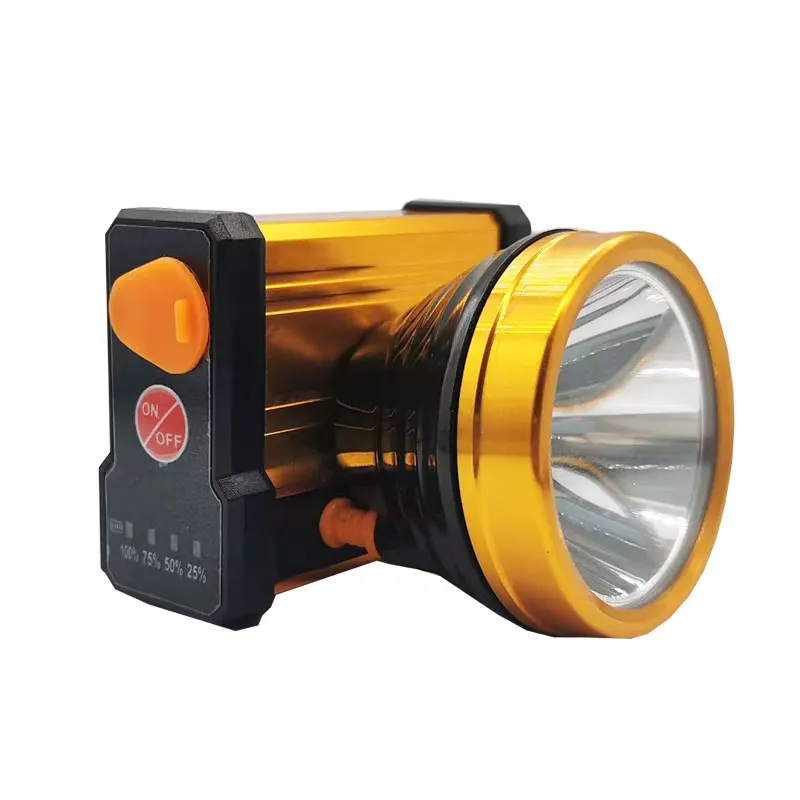 LED Aluminum Headlamp 4000mAh Lithium Battery Camping and Hunting Headlamp USB charging, strong light exposure for 12 hours