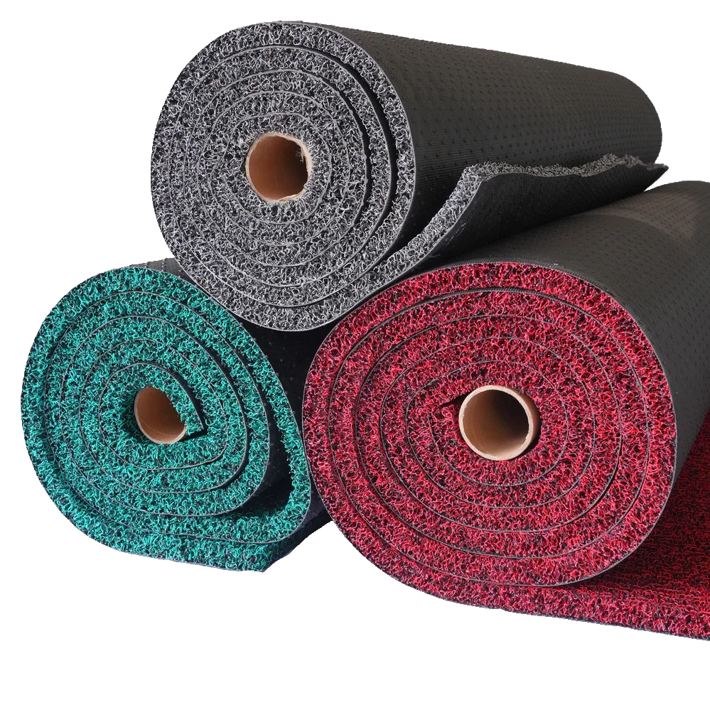Hot Selling Eco-friendly PVC Coil Car Mat Roll Spike Backing Anti-Slip Floor Carpets for Cars