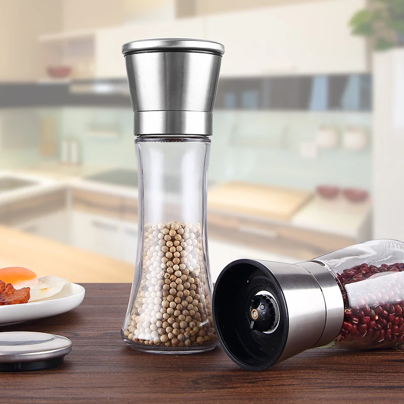 Лидер продаж на Amazon, гравитационная мельница для соли и перца, черная мельница для перца, ручная мельница для специй