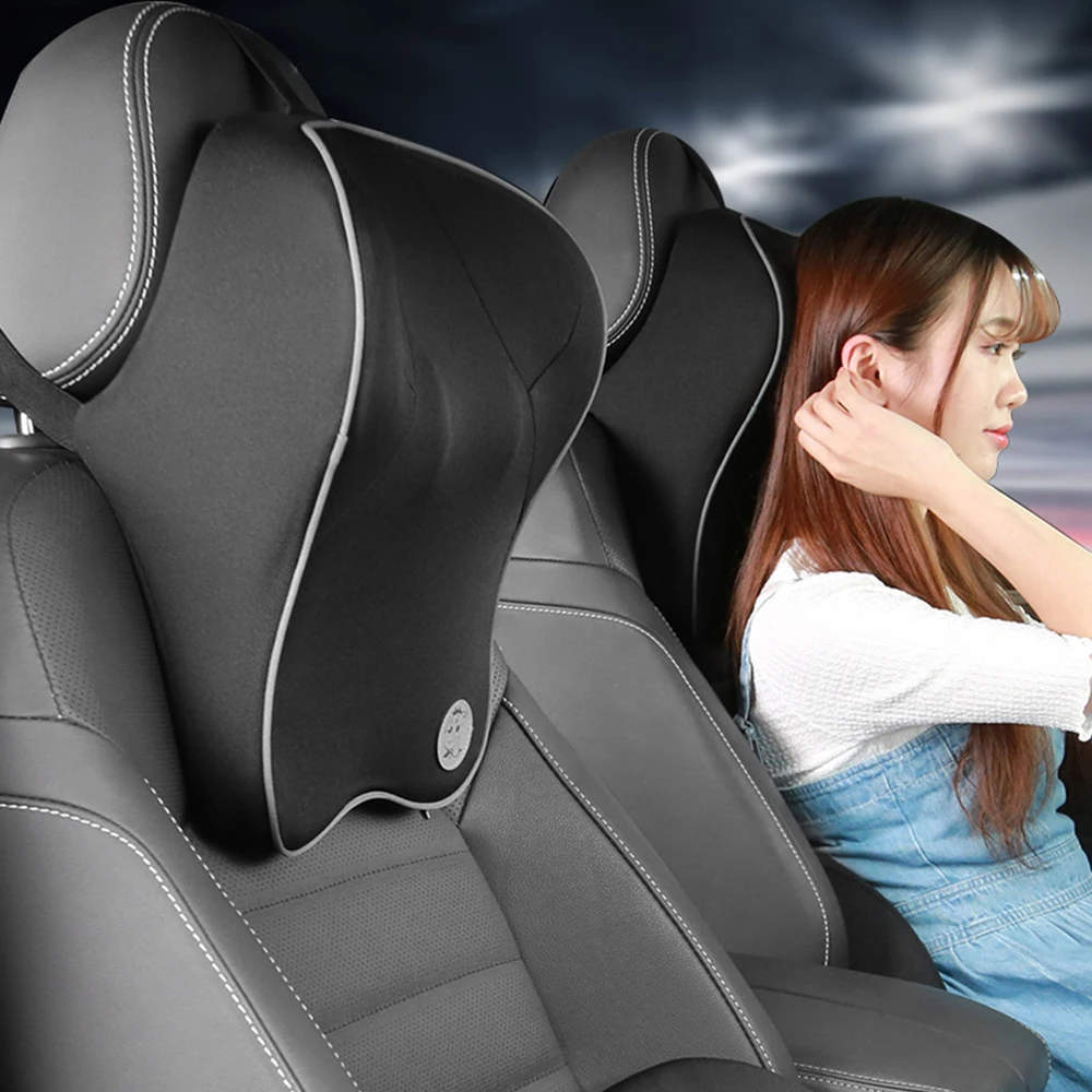 Beezin Auto Head Neck Support Pillow Relieving Neck Fatigue Cushion for Chair 100 percent Pure Memory Foam and Ergonomic Design