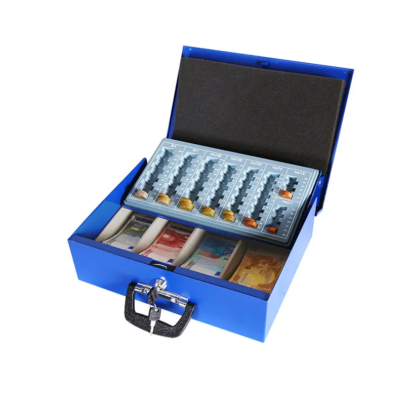 High Quality Steel Larger Security Storage Box Euro Cash Box Money Safe