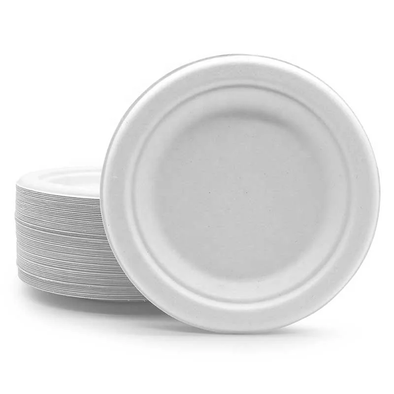 Eco Friendly takeaway food plate raw material Disposable paper set grade for party