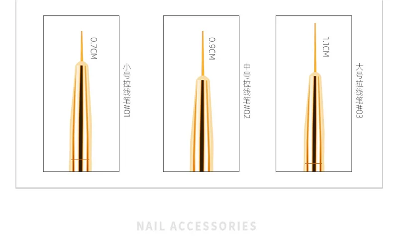 Hot Selling Gradient Color Mermaid Metal Handle Gradient Color Treatment Painting Pen Nail Pen Art Tools